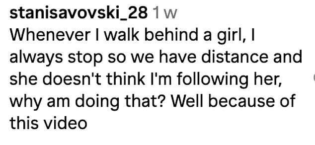 In the comments section of the video, some women shared their own safety tips and one man revealed what he does to prevent women from freaking out when they're out.