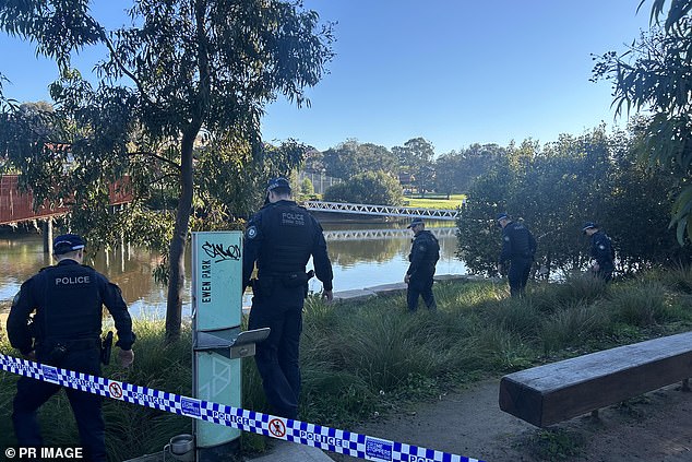 Police were alerted to the disconcerting scene more than two weeks ago after a dog walker stumbled across a placenta and umbilical cord next to the Cooks River in Earlwood.