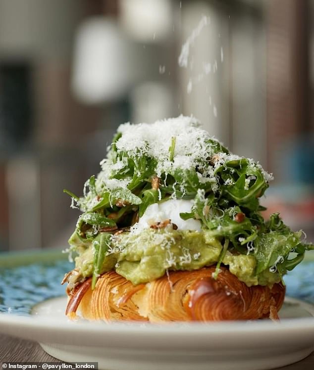 London's latest variation on avocado toast (pictured) has been criticized by social media users for being too expensive and they say they could make the £26 breakfast 