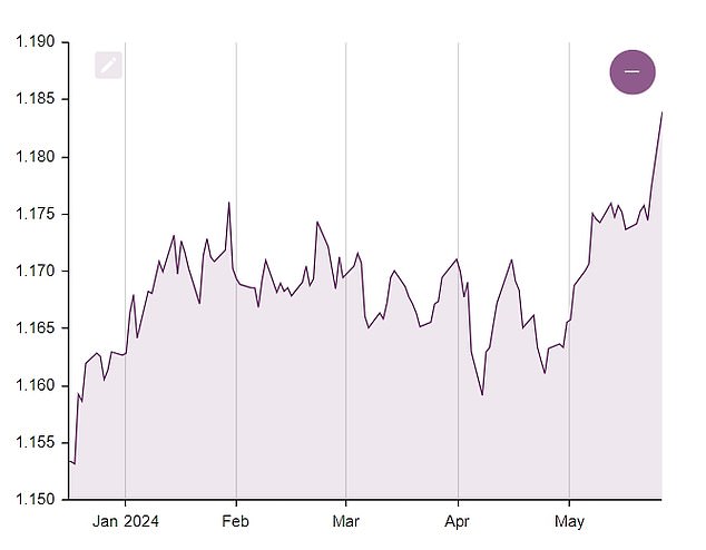 The pound has performed well against the euro this year