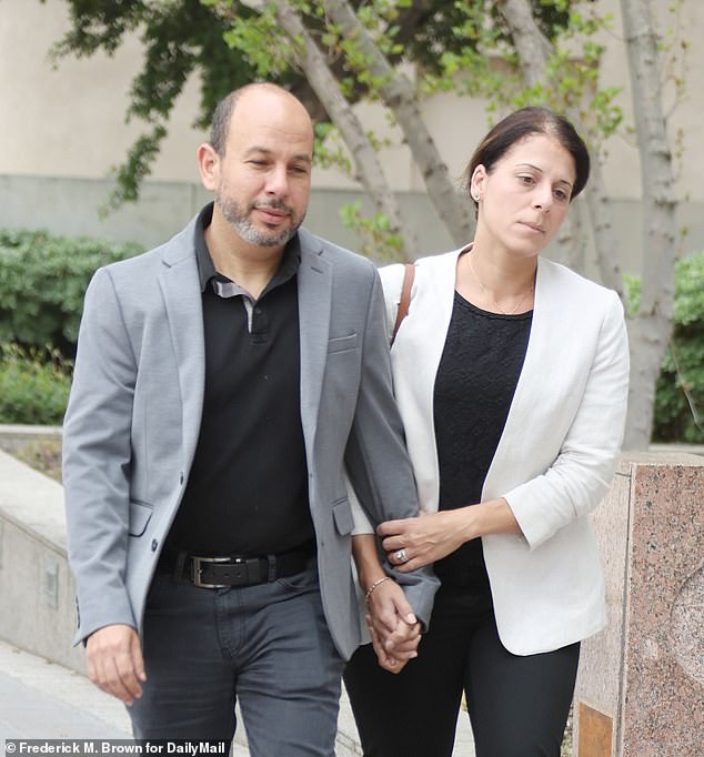 Mark and Nancy Iskander leave court after Grossman's sentencing on Monday