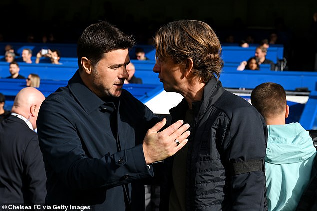 Mauricio Pochettino (left) and Thomas Frank (right) are understood to have held talks in the week leading up to the FA Cup final, but Ineos decided to continue with Ten Hag.