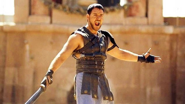 The 60-year-old won an Academy Award for his role in the original film Gladiator, which first hit screens in 2000 and grossed nearly $500 million at the box office. Pictured: Crowe as Maximus in a scene from the original film.