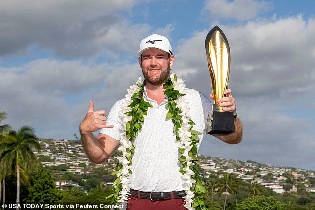 Murray, who died aged 30, celebrates after winning the Sony Open in Hawaii earlier this year.