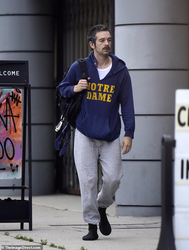 The day before their 'engagement' was announced, Matty looked disheveled as he stepped out for coffee in Los Angeles on Monday.