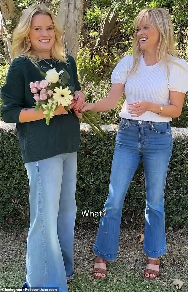 The Emmy winner continues laughing before asking her daughter, 'Do you want to give them back to me?'