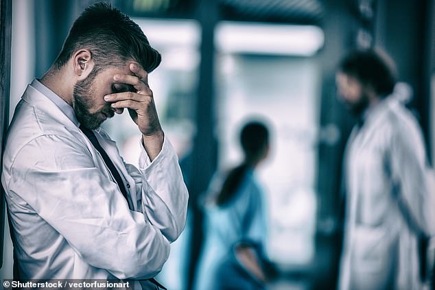 Stressed doctors suffered post-traumatic stress disorder (PTSD) after dealing with endless casualties during the Covid pandemic.