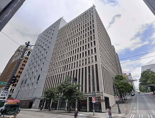 Police rushed to surround the FBI building on Spring Street in Seattle.