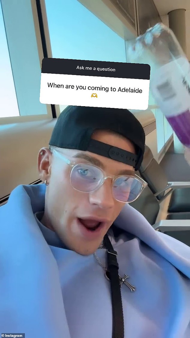 Taking to Instagram and answering questions from several fans at an airport while waiting to board his flight to Melbourne, Callum revealed why he doesn't have many plans in Sydney.