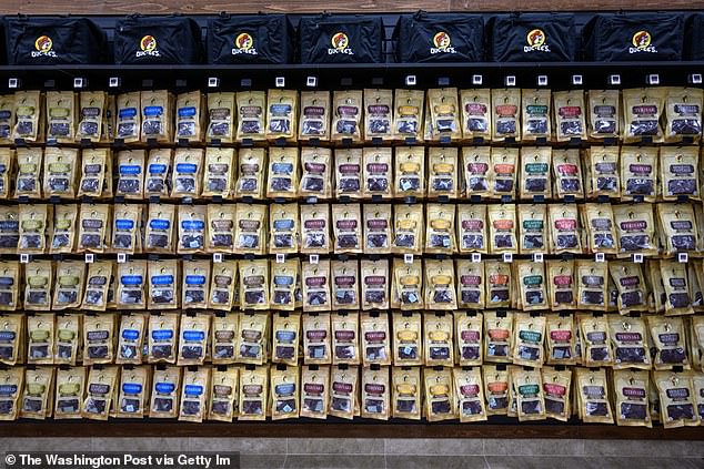 Buc-ee's is known for having rows and rows of beef jerky for travel-weary visitors to choose from.