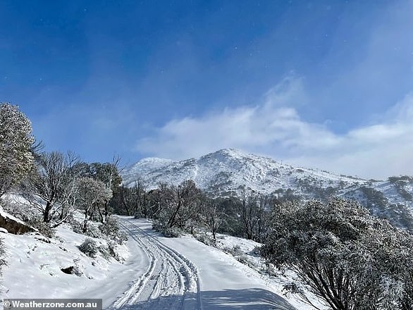 Snow on Mt Blue Cow at Perisher Resort