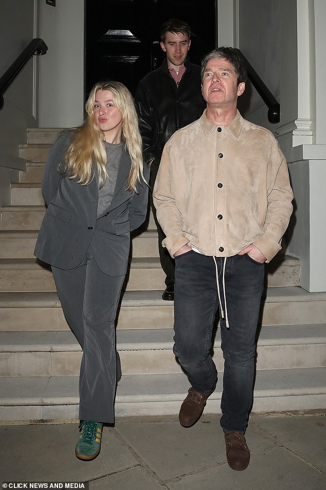 Noel Gallagher was photographed leaving the house party with his daughter Anais