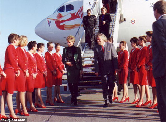 Princess Diana made a short flight with about 200 guests on the new A340-300