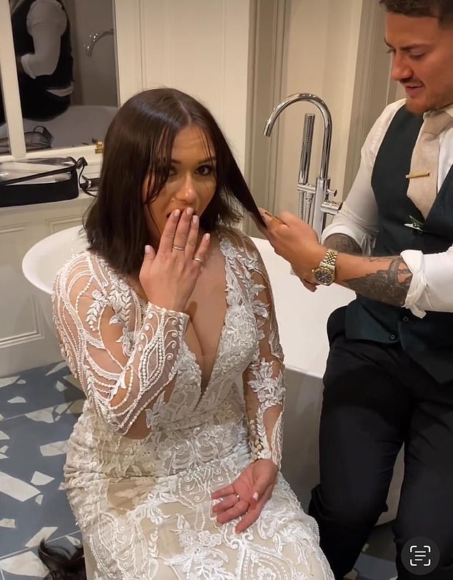 Courtney Sneddon, 27, is preparing to have her hip-length dark hair chopped off in a shoulder-grazing bob amid her big day in 2022.