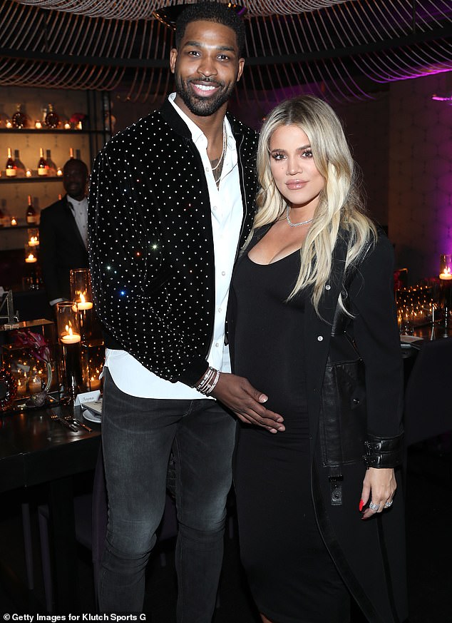 Khloe and Tristan had a tempestuous on-again, off-again relationship that was repeatedly hit by Tristan's infidelity before finally falling apart in 2021; in the photo 2018