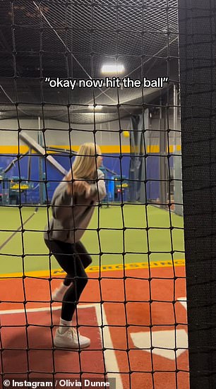 When it comes to baseball, she doesn't have the same level of talent.