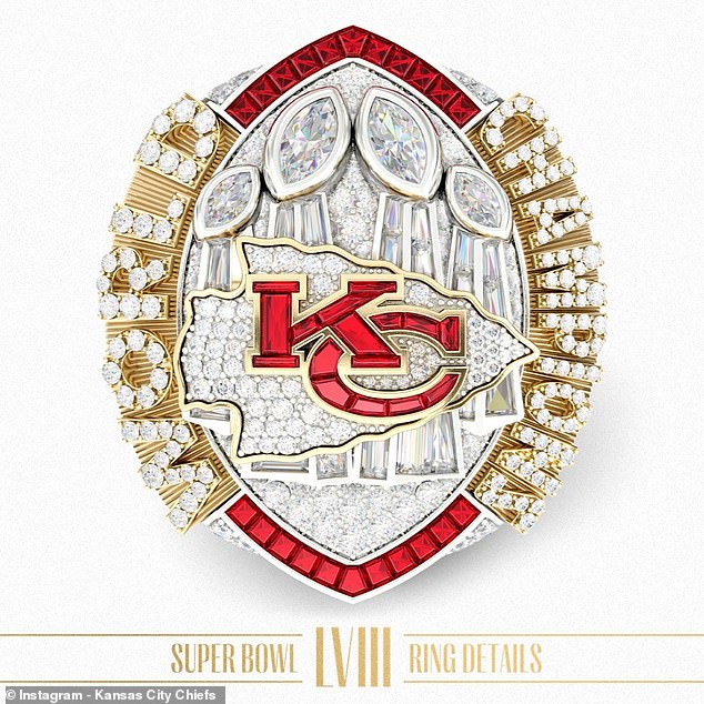 This year's ring, made by Jostens, contains 529 diamonds each.