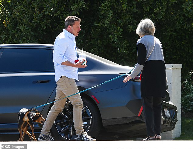 Affleck and his mother were then seen walking to their $100,000-a-month rental property in Brentwood.