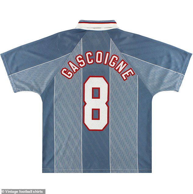 Replica vintage shirts from big names, such as Gascoigne, can cost up to £1,000