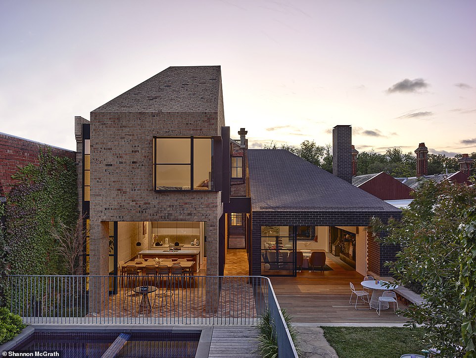 The spectacular home is made up of three separate pavilions that combine seamlessly to create a luxurious family home, all designed by renowned Melbourne architect Matt Gibson.