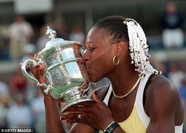 The premiere comes after Serena hinted at a possible return to tennis at the age of 42, just ten months after giving birth to her second child (pictured at the 1999 US Open).