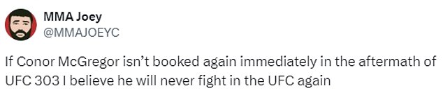 1718359388 640 Fans fear Conor McGregor will NEVER fight again after pulling