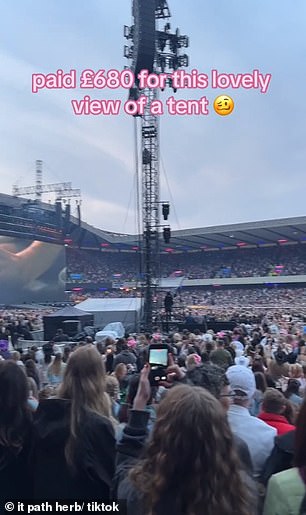 Taylor Swift fans who paid £662 for a VIP ticket to see the singer live in Edinburgh have been left bitter after claiming they had a restricted view.