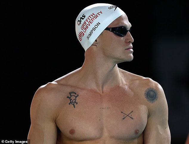 Simpson sees the positive side and says his strong 100-meter swim would prepare him well for his butterfly attempt.