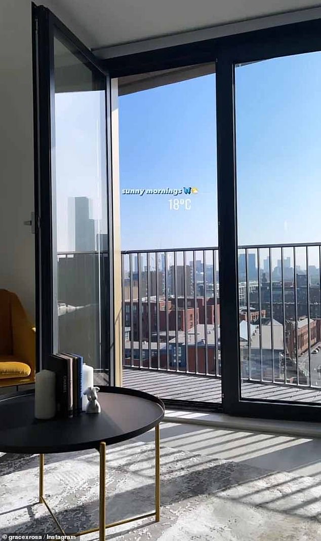 With panoramic views of Manchester, the modern apartment benefits from plenty of natural light thanks to the large glass windows.