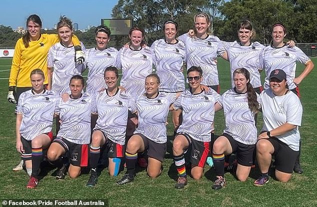 Sydney-based football team Flying Bats (pictured) sparked controversy in March after winning a competition with five trans players.