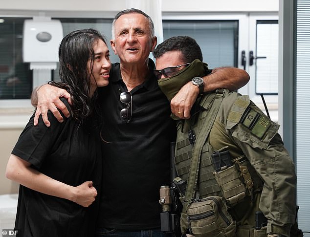 Noa Argamani reunites with her father after the daring rescue of four Israeli hostages in Operation Arnon