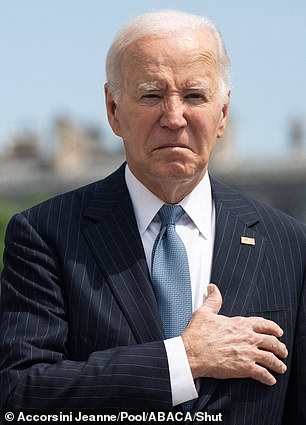 President Joe Biden at a ceremony in Paris, France, on Saturday, June 8.