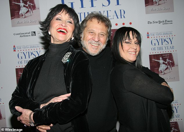 The artist, who died Tuesday in Henderson, Nevada, his family confirmed, is photographed with his ex-wife and Anita star, Chita Rivera, and their daughter Lisa in 2007.