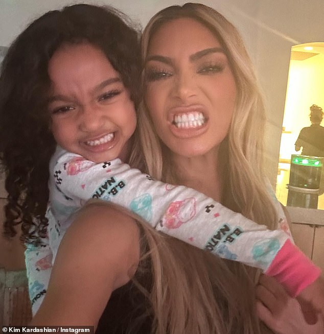 Chicago is one of the four children that Kim Kardashian had with her ex-husband Kanye West, the others are North, 10, Saint, eight, and Psalm, five; Chicago pictured with Kim