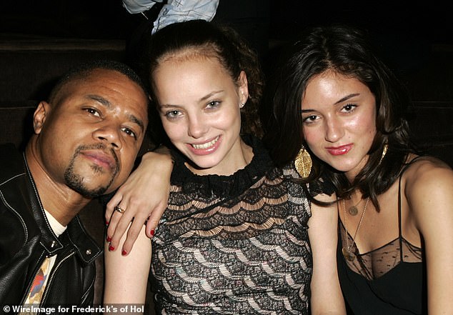 Cuba and Bijou photographed together at a party in Los Angeles in 2005 with Caroline D'Amore (right)