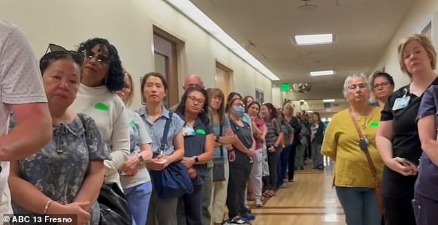 Patrice Sanders was being wheeled into surgery to donate her organs Thursday when workers rose to pay their respects at Community Regional Medical Center in Fresno.