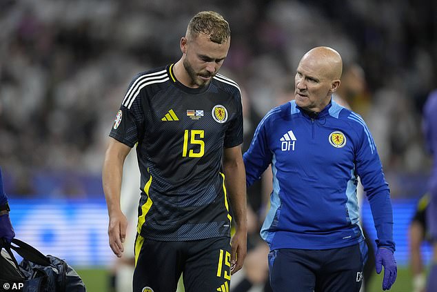 The dismissal of Ryan Porteous just before half-time served to compound Scotland's misery.