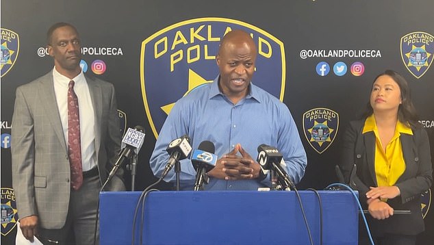 During a news conference Wednesday, Oakland Police Department Acting Deputy Chief Frederick Shavies said at least one of the would-be robbers was armed with a crowbar.