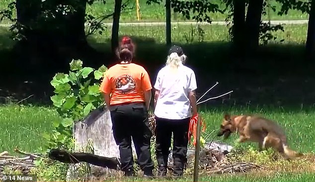 Investigators, with the help of cadaver dogs, spent several hours searching about five acres of woods near the couple's home earlier this week, but found no signs of Miya's disappearance.