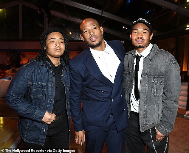 The proud father of three occasionally shares photos of children on social media, which include Kai and Shawn Wayans, the trio is seen in March 2023.