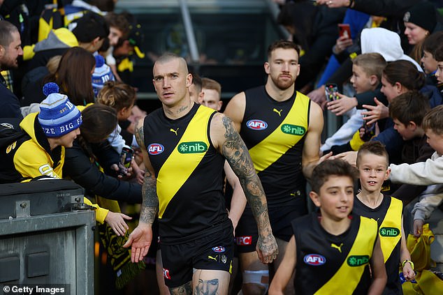 Martin led the team into their clash against Hawthorn to a huge roar from the Punt Road faithful who turned out in their thousands for the clash.