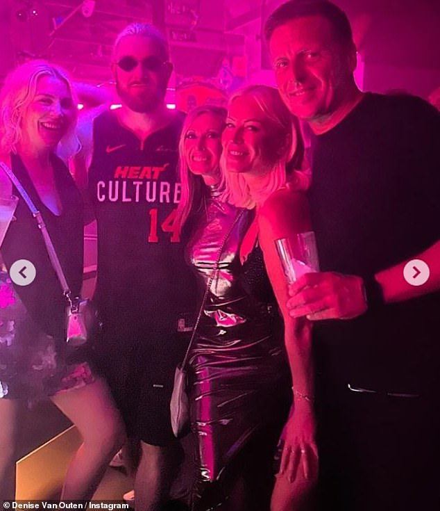 The presenter saw David Guetta and Meduza perform during her night out while sharing a photo from a nightclub with her friends.