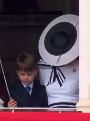 At one point, the cheeky six-year-old Prince was even caught pulling the cord on the blinds while chatting to his mother.