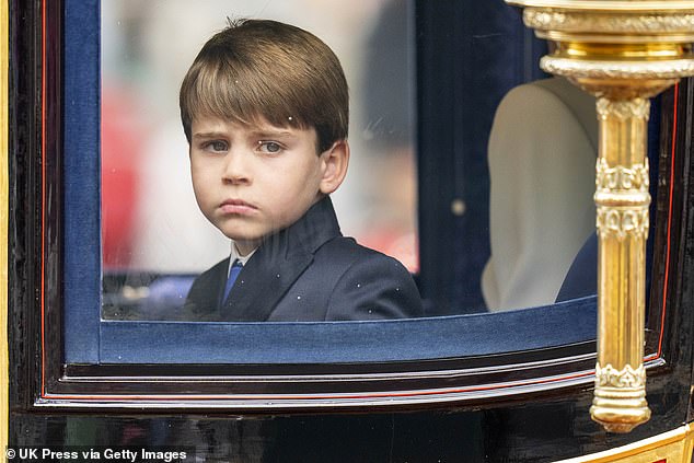 Another photo of the popular young prince showed him grimacing as he headed to Buckingham Palace.