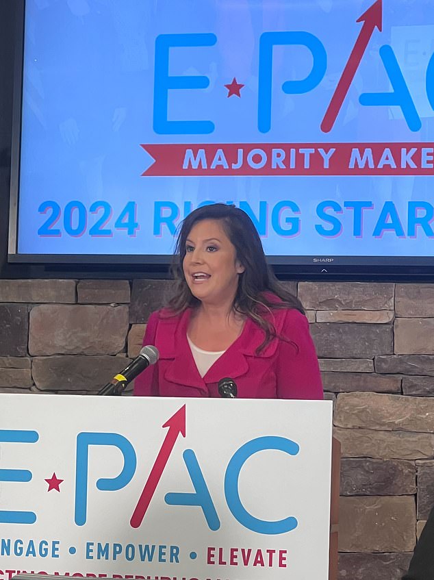 Rep. Elise Stefanik, R.N.Y., heads EPAC, an organization that endorses Republican congressional candidates. The group held an event Tuesday near the Capitol highlighting candidates like DeSpain.