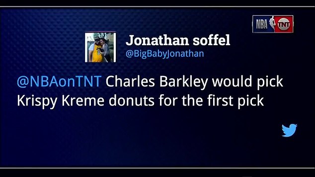 Barkley took issue with an overweight Lakers fan who accused him of overdoing it on donuts.