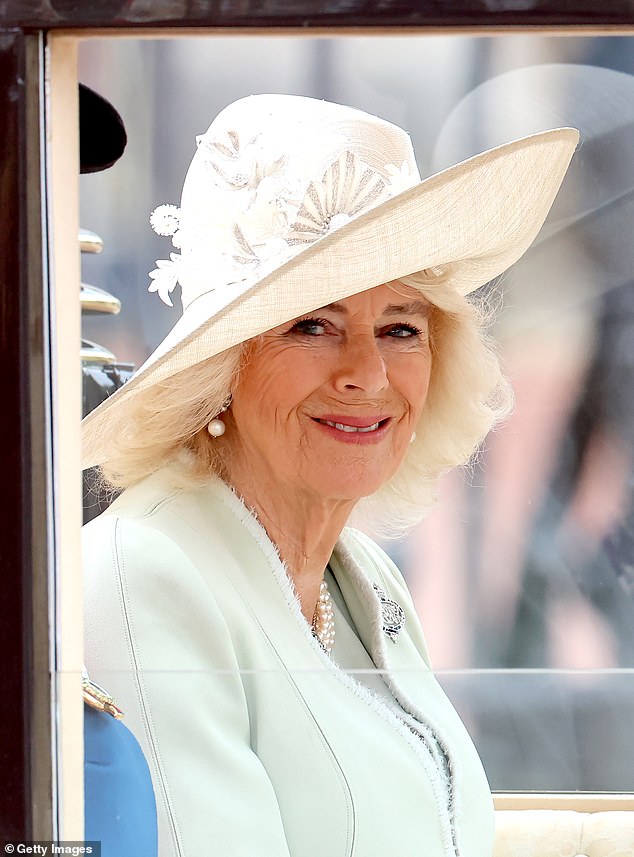 Even Queen Camilla wore it again. While his Philip Treacy hat is new, his mint green silk crepe coat and dress, by couturier Anna Valentine, is the same look she wore to Ascot last year.