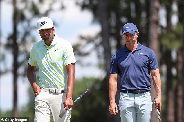 The Northern Irishman played alongside his good friend Tony Finau during Saturday's round