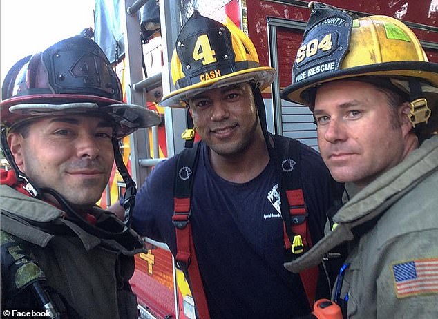 Before his promotion to lieutenant, Yarbrough (far right) was an engineer.