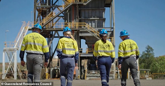 The average annual salary for trade assistants in Australia is between $60,000 and $75,000, according to leading employment website Seek (pictured, workers at a mining site).